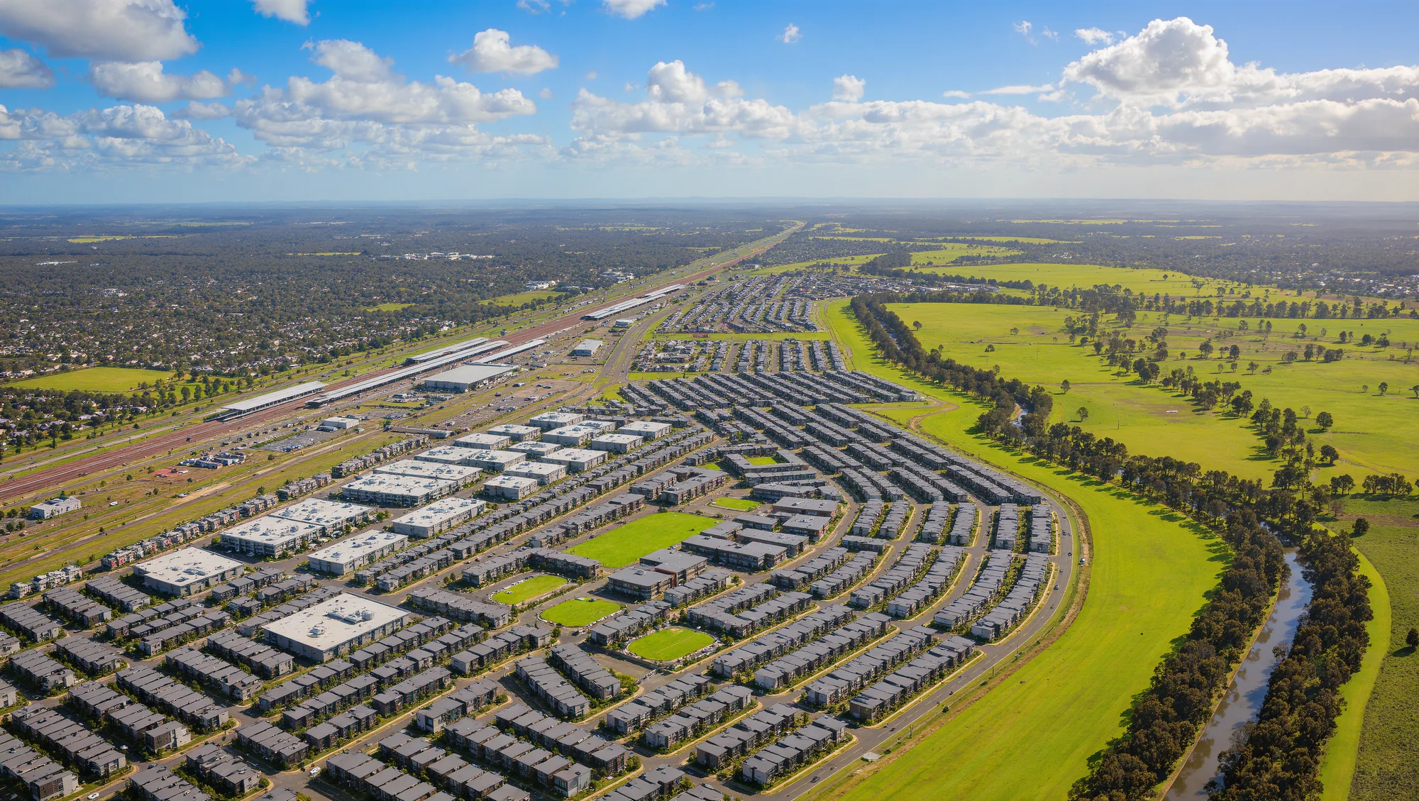 Aerial view of the Rockbank North precinct in Melbourne's west